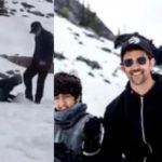 WATCH! Hrithik Roshan teaching the art of making a SNOWMAN to his sons in Switzerland! It’s CUTE!